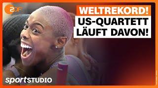 Mixed-Staffel der USA läuft zu Weltrekord über 4x400 Meter | Olympia Paris 2024 | sportstudio