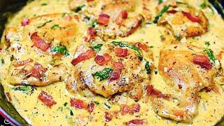 Creamy Garlic Parmesan Chicken Thighs - Easy Chicken Recipe