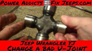 Jeep Wrangler YJ - A detailed "how to" of changing the U-Joints in the front drive shaft.