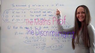 The Maths Prof: The Discriminant (b²-4ac)