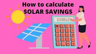 How to calculate solar PV yearly savings from an energy expert #solar #PV