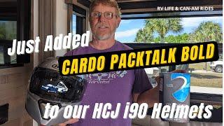 CARDO PACKTALK BOLD HJC i90 Helmets Installation Full-time RVers Motorcycle Can-Am Spyder