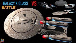 Riker’s Galaxy X Class VS Enterprise D, E, F, G! - Both Ways - Star Trek Starship Battles