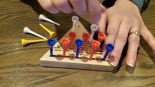 Wife owns cracker barrel's triangle game.