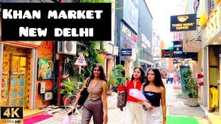 Walking And Exploring- Khan Market Rabindra Nagar New Delhi India  4K HDR Video