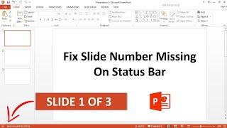 How to Fix Slide Numbers Not Showing On Status Bar In PowerPoint