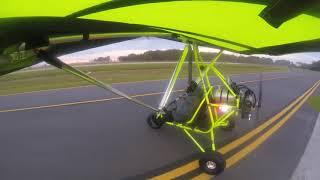 weight shift control trike ultralight on freezing cold day