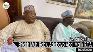 LAGOS STATE CENTRAL MOSQUE EXECUTIVES CONDOLENCE VISIT TO SHEIKH MUH. ROBIU ADEBAYO ABD. MALIK R.T.A