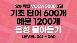 [영어독립 VOCA 3000 3권] 단어와 예문 몰아듣기. 단어와 예문으로 영어 기초 완성.