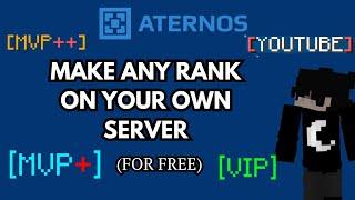 How to ADD ranks to your Aternos/Minecraft Server | 1.8-1.19.3 | PowerRanks tutorial (2023)