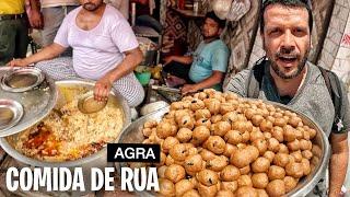 Provando 25 COMIDAS DE RUA em AGRA na India  [Documentário Completo]