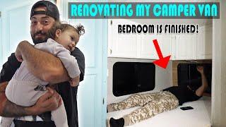 RENOVATING MY RV CAMPER VAN | BEDROOM FINISHED!