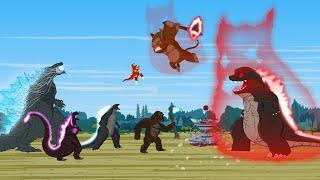 TEAM GODZILLA ATOMIC BREATH vs KONG: Rescue Mission | Godzilla Cartoon Compilation