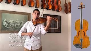 Carl Mettus Weis 17" viola, ca. 1850 / Brandon Encinas / at the Metzler Violin Shop