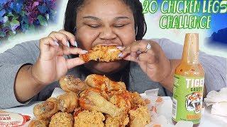 20 CHICKEN LEGS CHALLENGE BY  bloveslife| mukbang| prissy p