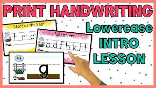 Lowercase Print Handwriting Intro Lesson | Correct Letter Formation