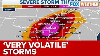 'Very Volatile' Threat Of Severe Weather Outbreak Increasing For The South