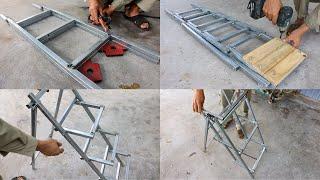 Top 4 great ideas for smart folding ladders and 4-step stools /Diy smart folding metal