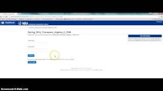Tutorial: Logging in to Webwork at Columbia College