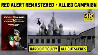 C&C Red Alert Remastered 4K - Allied Campaign - Hard Difficulty - All Cutscenes