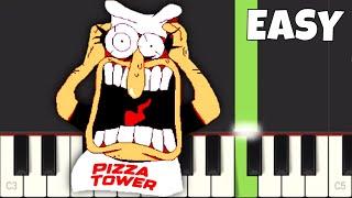 It's Pizza Time - EASY Piano Tutorial - Pizza Tower Soundtrack