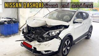 Perfect work！！the master shows how to repair a Nissan Qashqai with a front crash