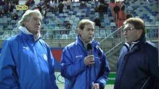 Peter Tretter und Robert Jung vor dem Spiel FK 1903 Pirmasens gegen SV Mehring