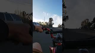 Full speed on a modded kids toy #razordirtbike #electricdirtbike #kidatheart