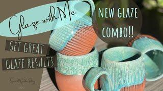 GLAZE WITH ME and Get Great Results, Brush On Glazes for Beginners - NEW GLAZE COMBO!!