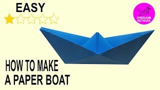 How to make a paper boat \\Origami Network 折り紙