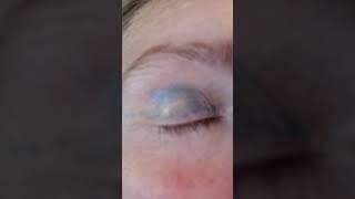 RATE MY EYE COLOR (my kid gave me marker makeup) #eyes #makeup #eyeschallenge #eyecolor #eyetesting