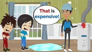 The Heater is too Expensive! | Basic English conversation | Learn English | Like English