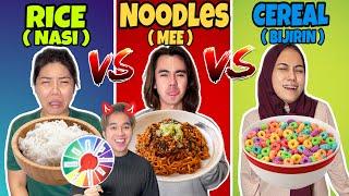 MAKAN MEE vs NASI vs CEREAL GUNA RODA PUAKA! PENAT GELAK EPISOD NI!!