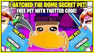 CLICKING CHAMPIONS! NEW TWITTER CODE FOR A FREE PET! I HATCHED THE ROME SECRET PET! NEW 10M EGG!