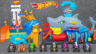 Hot Wheels Collection Unboxing Review ASMR | Hot Wheels City Ultra Shark Car Wash Playset