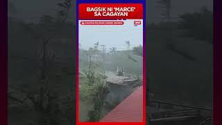 Bagsik ng bagyong #MarcePH sa pag-landfall nito sa Santa Ana, Cagayan ngayong hapon, November 7