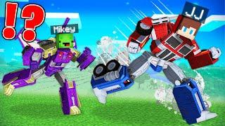 TRANSFORMER Speedrunner vs DECEPTICON Hunter in Minecraft - Maizen JJ and Mikey