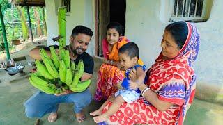 বাড়ির গাছের কাঁচকলা দিয়ে স্বাস্থ্যকর পাতলা ঝোল রান্না | Green Banana Recipe |