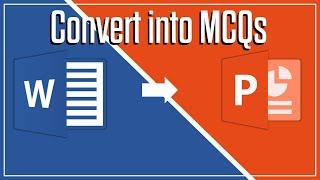 Discover the Secret to Easily Convert MS Word Docs to MCQs in PowerPoint!