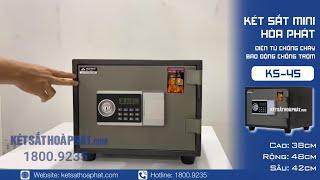 Két Sắt Mini Hoà Phát Điện Tử KS45 Chống Cháy Có Báo Động Chống Trộm  | Công Ty Két Sắt Hoà Phát