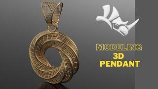 Pendant #6 Modeling With Rhinoceros || #3d #jewellery #design #pendant #rhinoceros #matrix #rhino