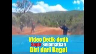 Video Menegangkan!, Detik-detik Sopir Selamatkan Diri dari Begal