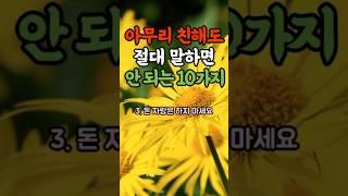 아무리 친해도 절대 말하면 안 되는 10가지#명언#힐링#좋은글#삶의지혜