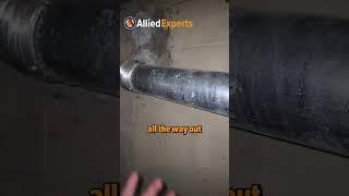 Examining a high efficiency furnace - how a chimney sleeve aids in venting! #energy #home #hvac
