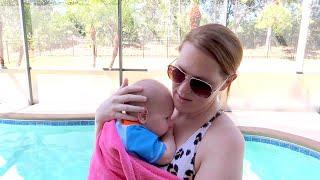 Jackson Is 4 Months Old Now! | Baby Pool Time, Toes In The Grass & New Toys!