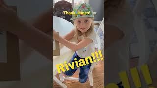 Part 1 James at Rivian send Charlie some stickers! Our Delivery Tech sent.