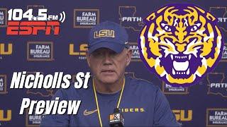 LSU HC Brian Kelly Provides Injury Report | Previews Home Opener Against Nicholls State