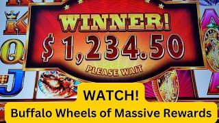 Massive Buffalo Gold Max Bet Win!  - 12 Minutes of Thrills!  #handpay,#BuffaloGold,#jackpot