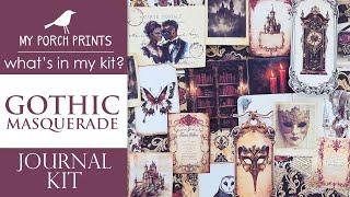 GOTHIC MASQUERADE COVER | What's In My Kit | My Porch Prints Junk Journal Ideas