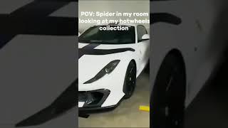 Spider looking at my hotwheels collection #car #edit #automobile #caredit #relatable #pov #popular